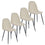 Chaise d'appoint Olly, lot de 4 en beige