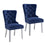 Chaise d'appoint Hollis, ensemble de 2, en bleu marine