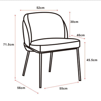 Chaise d'appoint Gloria, ensemble de 2, en gris et gris