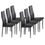 Chaise d'appoint Contra, ensemble de 6 en noir