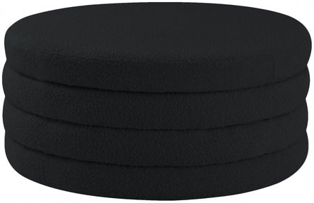 Pouf Aphia en tissu bouclé | Table basse