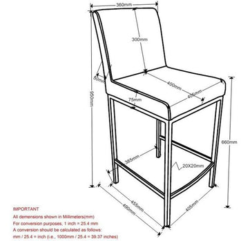 Tabouret de comptoir 26'' Diego, ensemble de 2 en gris/pieds gris