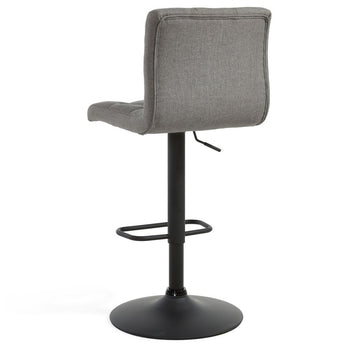 Tabouret Dex Air Lift, lot de 2 en tissu gris