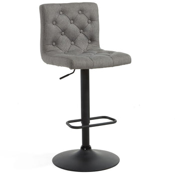 Tabouret Dex Air Lift, lot de 2 en tissu gris