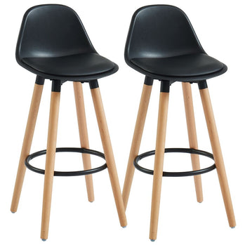 Tabouret de comptoir Diablo 26'', ensemble de 2 en noir