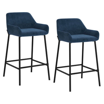 Tabouret de comptoir Baily 26'', ensemble de 2 en bleu