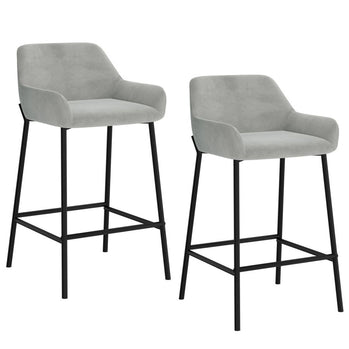 Tabouret de comptoir Baily 26'', ensemble de 2 en gris