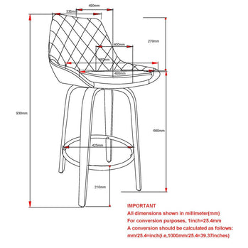 Tabouret de comptoir Kenzo 26'', ensemble de 2 en blanc