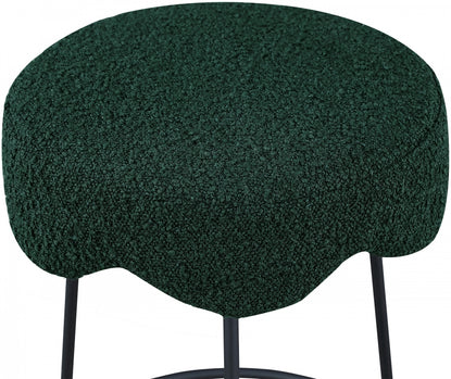 Tabouret de comptoir en tissu Fleur Boucle