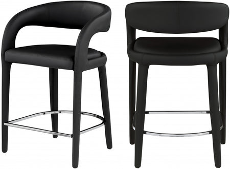 Tabouret de comptoir en similicuir Sylvester