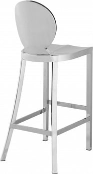 Tabouret de bar en acier inoxydable chromé Maddox