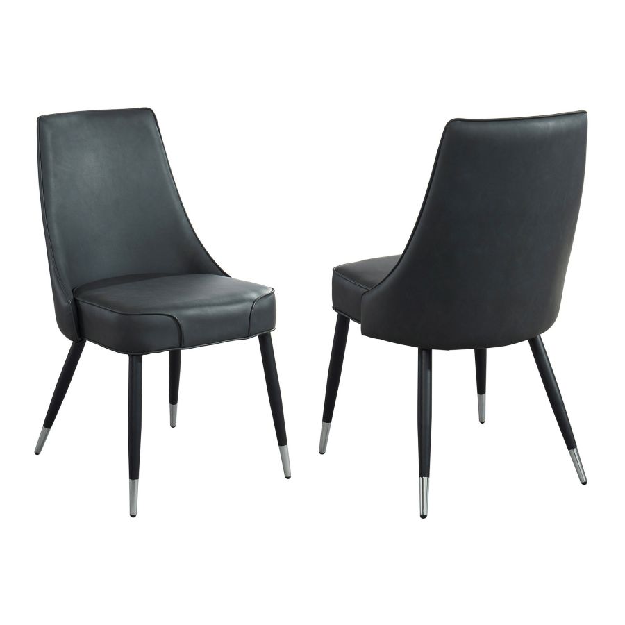Ensemble de salle à manger 7 pièces Eclipse/Silvano en chêne avec chaise grise