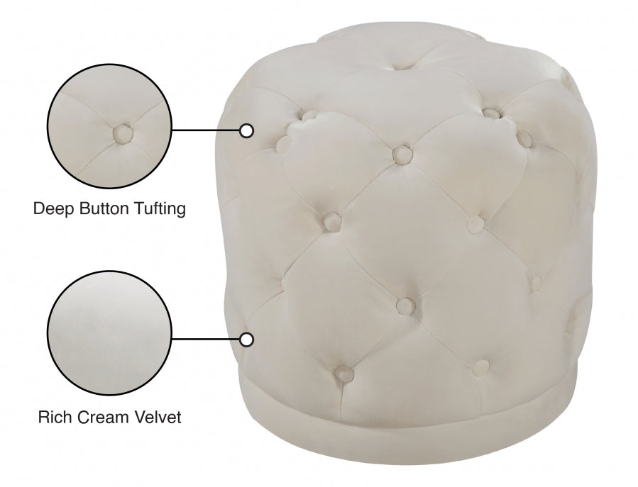 Pouf en velours Harper | Tabouret