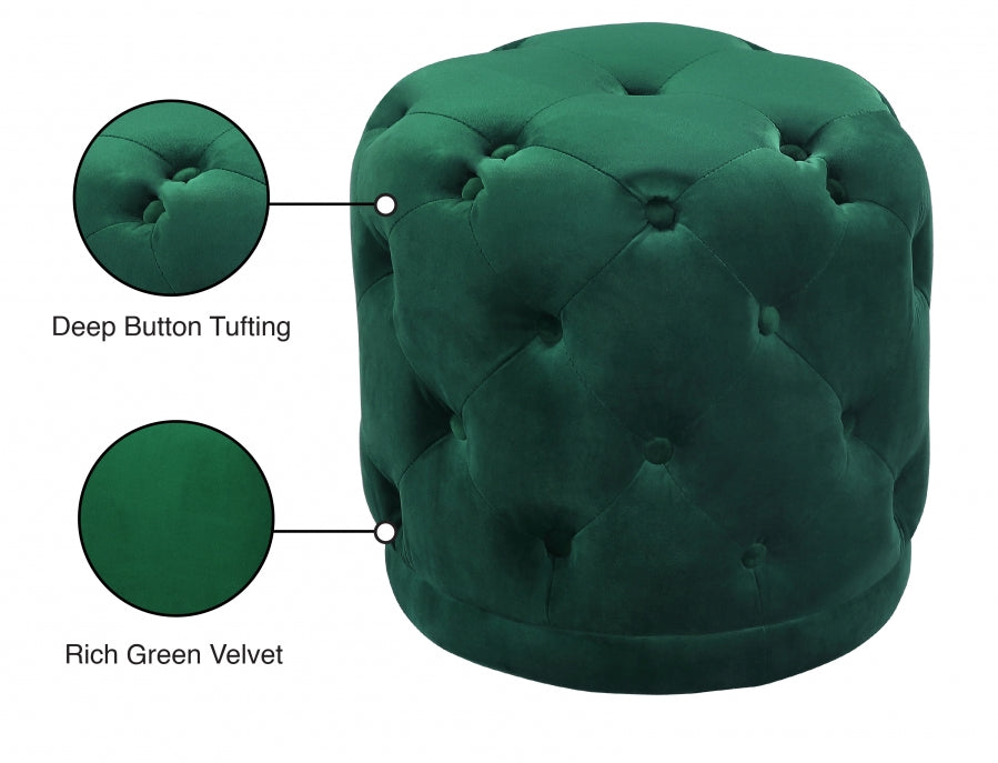 Pouf en velours Harper | Tabouret