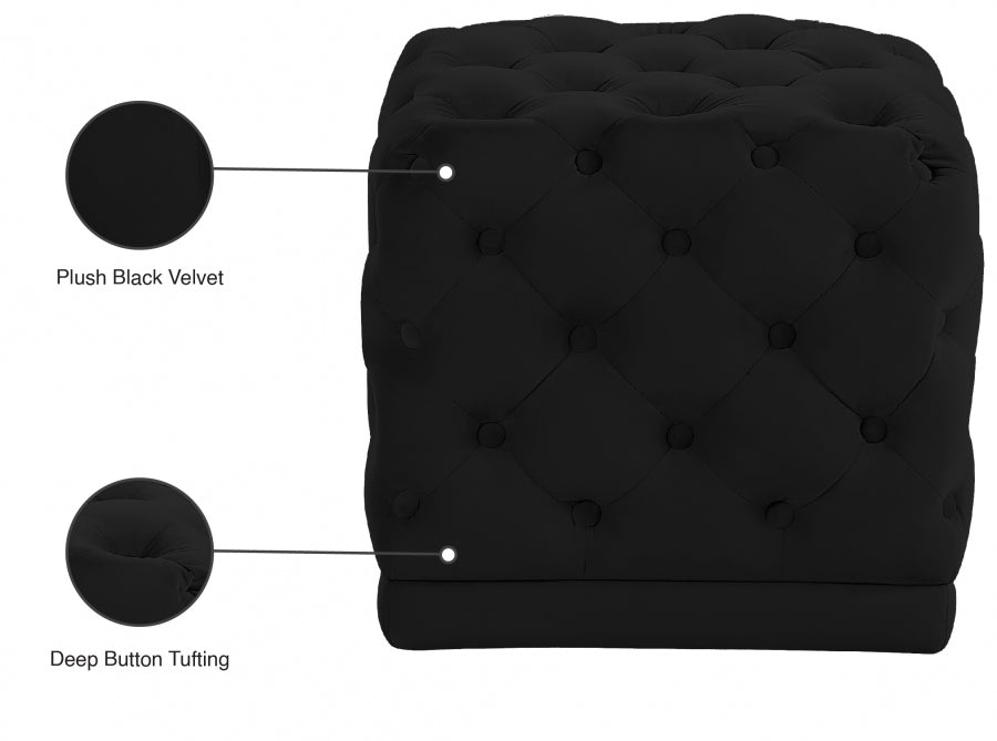 Pouf Stella en velours | Tabouret