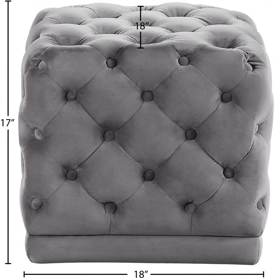 Pouf Stella en velours | Tabouret