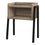 TABLE D'APPOINT - 23"H / TAUPE FONCE / METAL NOIR 