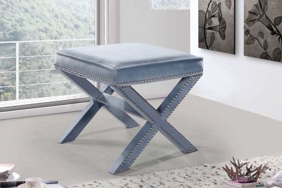 Pouf en velours Nixon | Banc