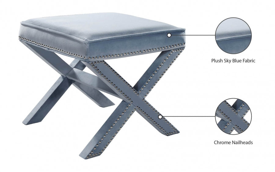 Pouf en velours Nixon | Banc