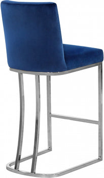 Tabouret de comptoir en velours Heidi