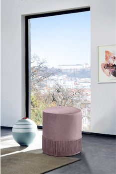 Pouf en velours Teddy | Tabouret