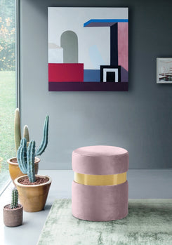 Pouf en velours Hailey | Tabouret