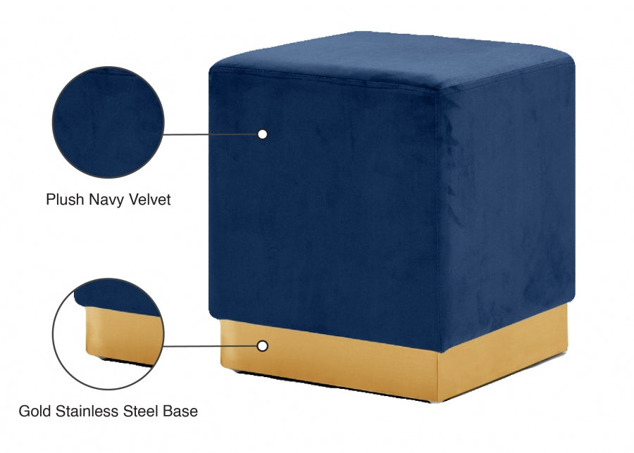 Pouf en velours Jax | Tabouret