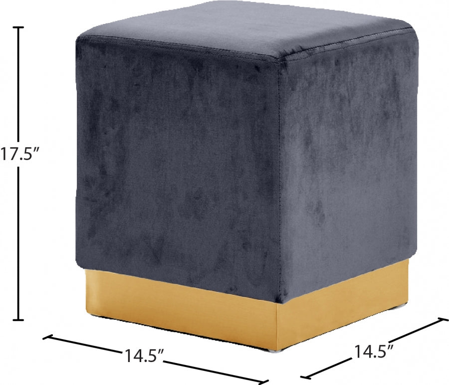 Pouf en velours Jax | Tabouret