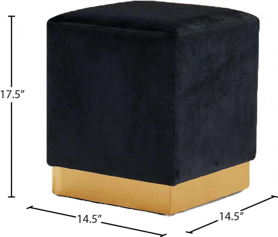 Pouf en velours Jax | Tabouret