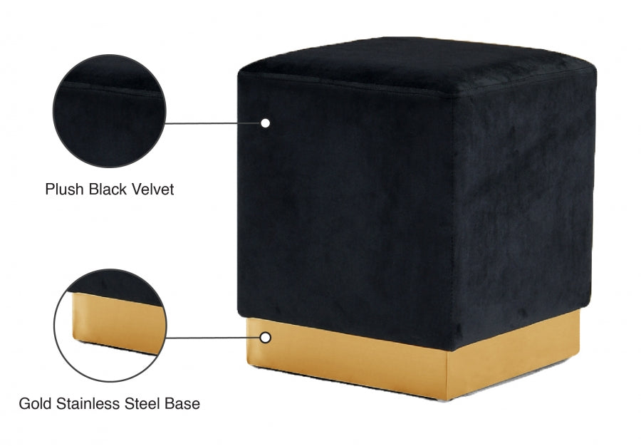 Pouf en velours Jax | Tabouret