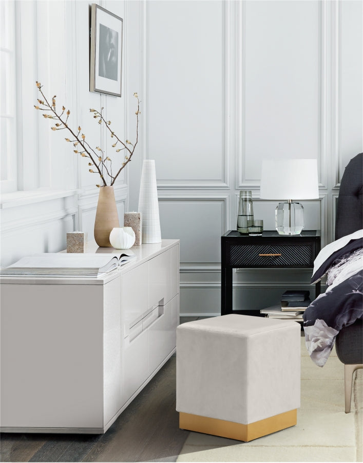 Pouf en velours Jax | Tabouret