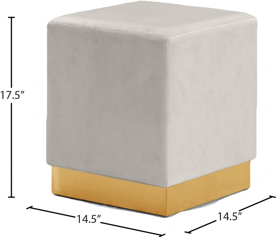 Pouf en velours Jax | Tabouret