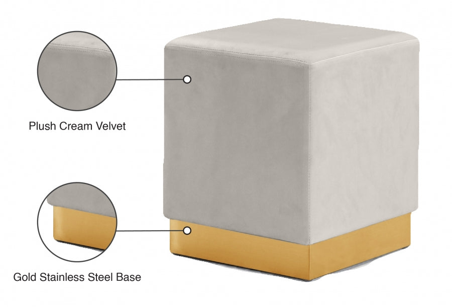 Pouf en velours Jax | Tabouret