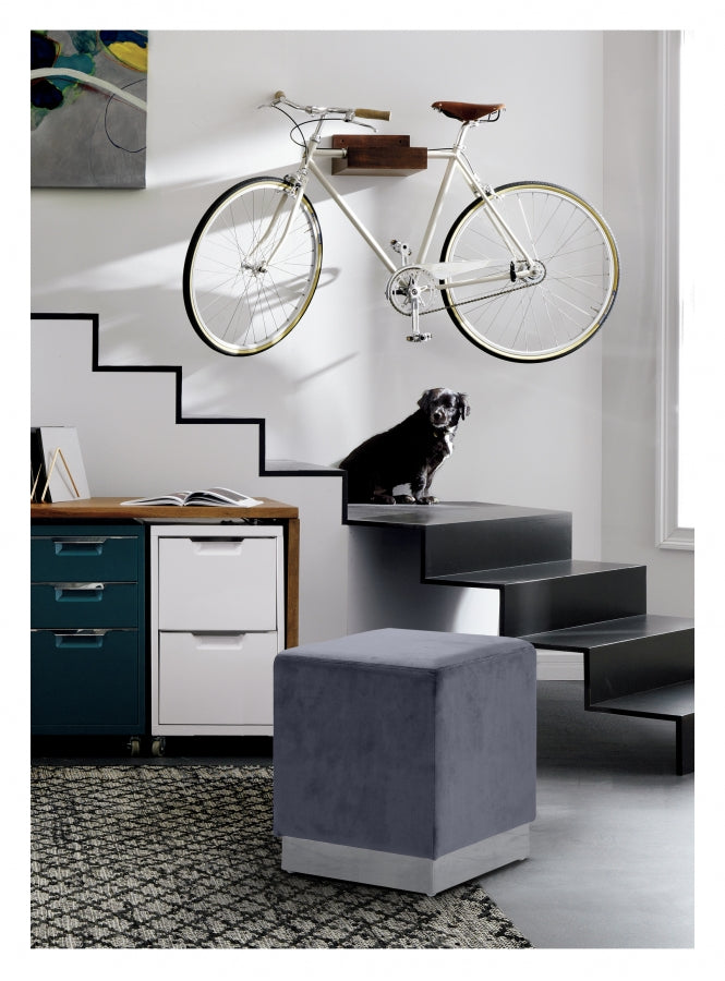 Pouf en velours Jax | Tabouret