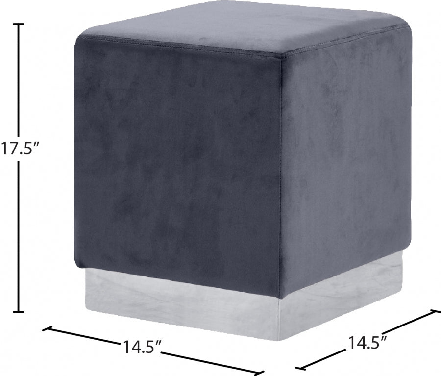 Pouf en velours Jax | Tabouret