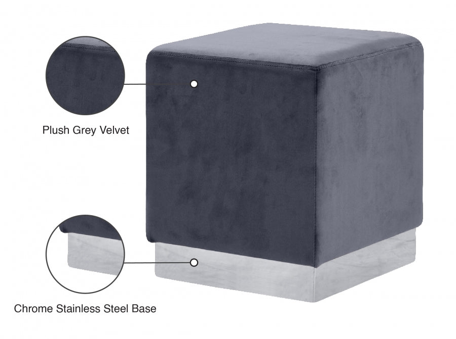 Pouf en velours Jax | Tabouret