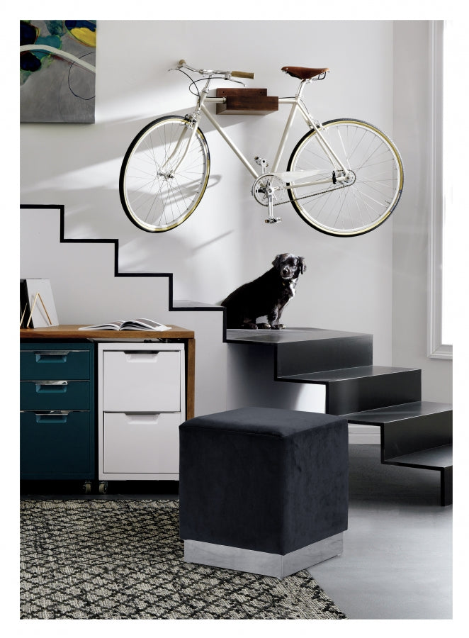 Pouf en velours Jax | Tabouret