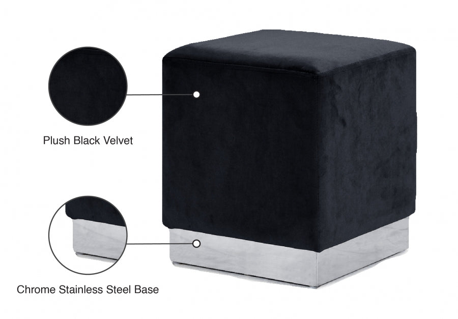 Pouf en velours Jax | Tabouret