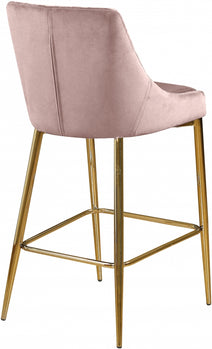 Tabouret de comptoir en velours Karina