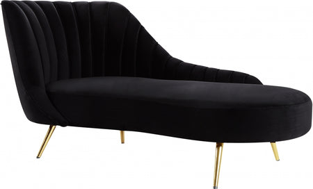 Chaise longue en velours Margo 