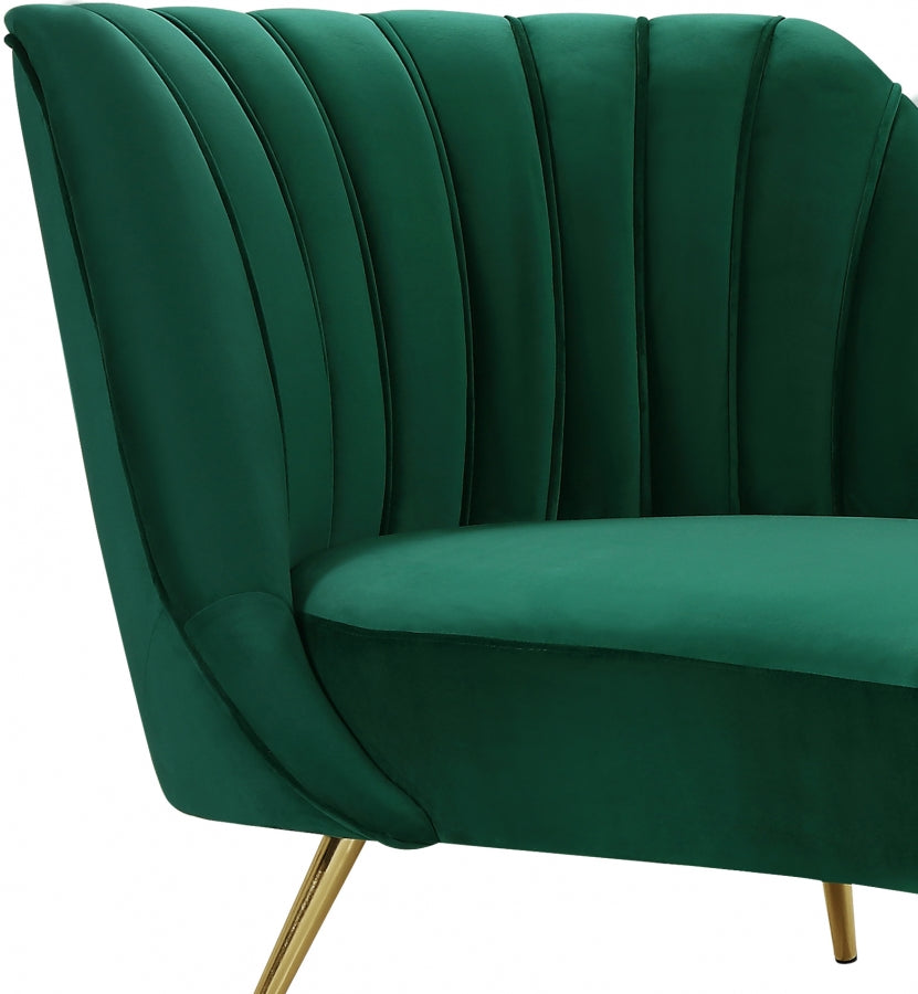 Chaise longue en velours Margo