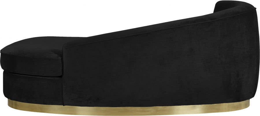 Chaise longue Julian en velours