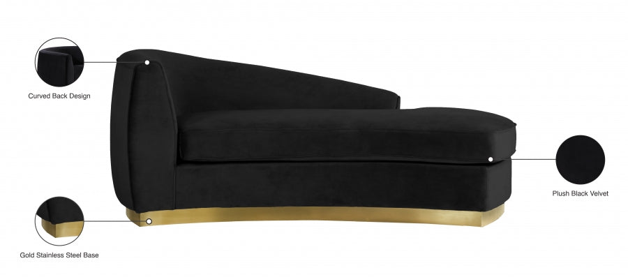 Chaise longue Julian en velours