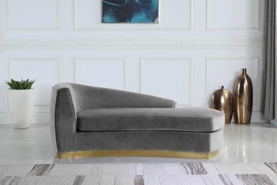 Chaise longue en velours Julian