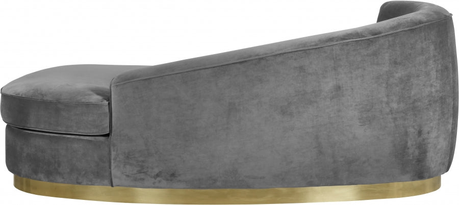 Chaise longue Julian en velours