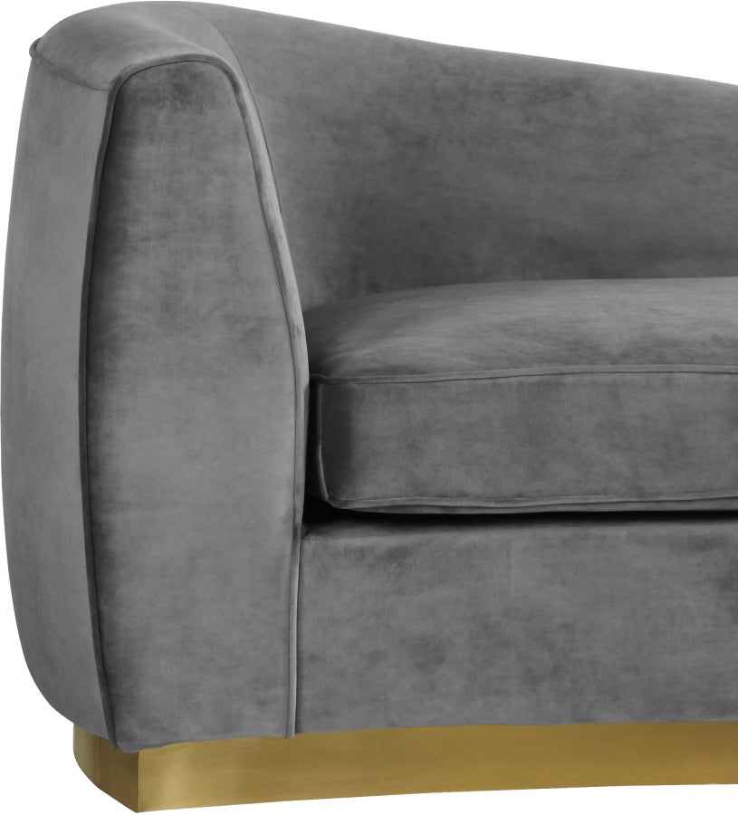 Chaise longue en velours Julian