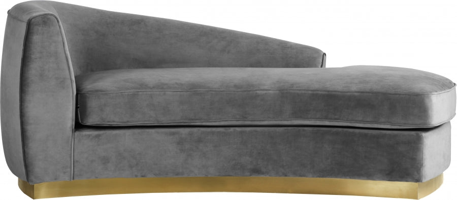 Chaise longue Julian en velours