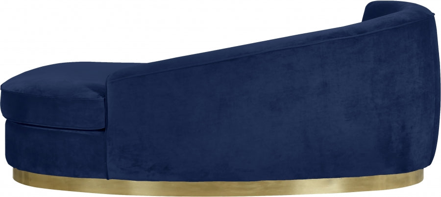 Chaise longue en velours Julian