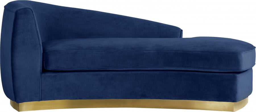 Chaise longue en velours Julian
