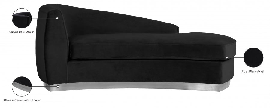 Chaise longue Julian en velours